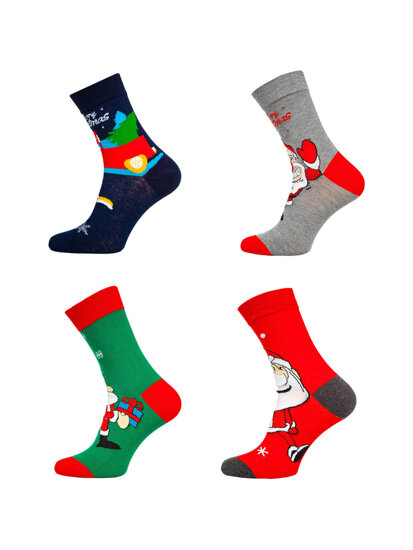 Calcetines navideños para hombre multicolor Bolf M898-4P 4 PACK