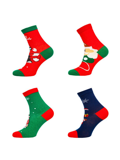 Calcetines navideños para mujer multicolor-1 Bolf M798-4P 4 PACK