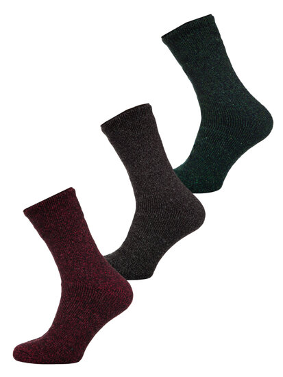 Calcetines térmicos gruesos de invierno para hombre multicolor-1 Bolf A8990-2-3P 3PACK