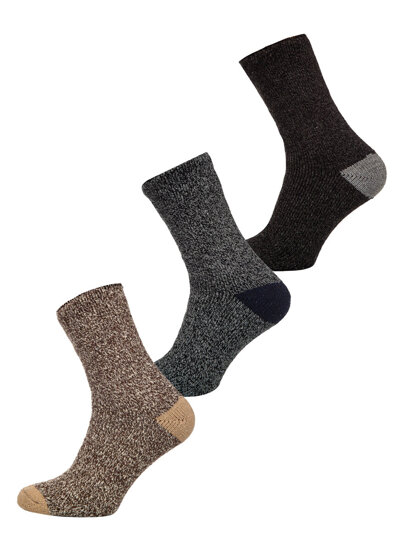 Calcetines térmicos gruesos de invierno para hombre multicolor Bolf A8990-1-3P 3PACK