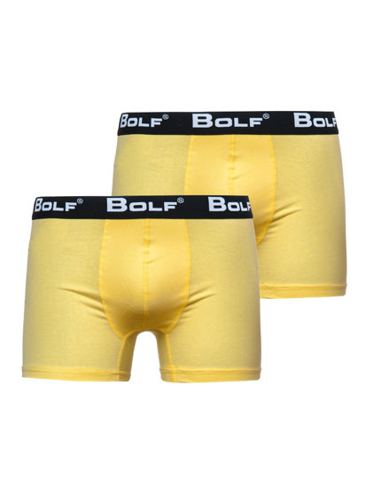 Calzoncillos bóxer para hombre amarillo Bolf 0953-2P 2 PACK