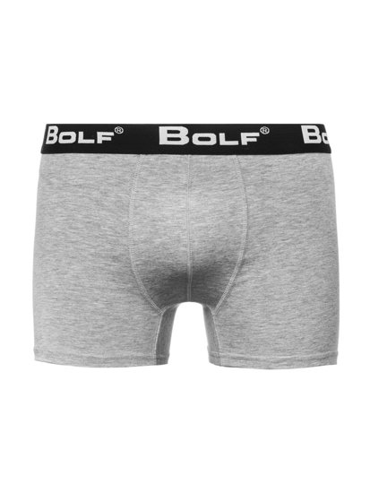 Calzoncillos bóxer para hombre blanco y gris Bolf 0953-2P 2 PACK