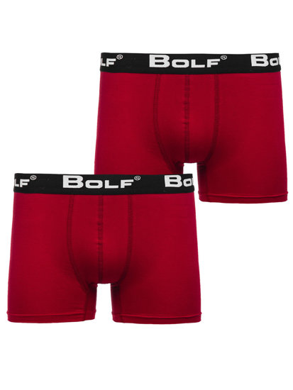 Calzoncillos bóxer para hombre burdeos Bolf 0953-2P 2 PACK