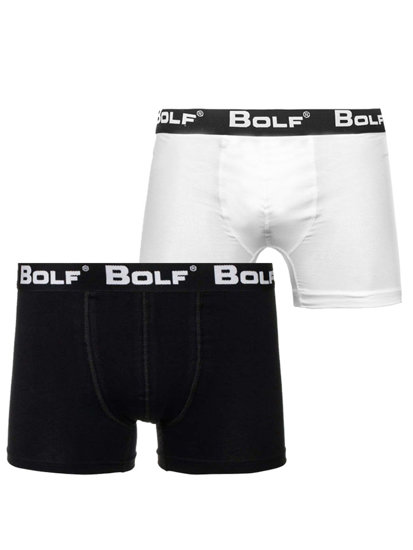 Calzoncillos bóxer para hombre negro y blanco Bolf 0953-2P 2 PACK