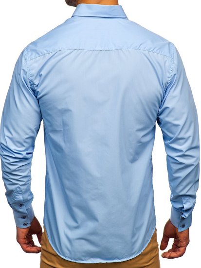 Camisa a manga larga para hombre color azul celeste Bolf 20725