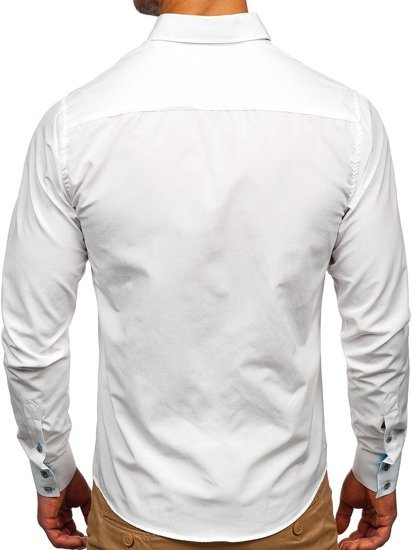 Camisa a manga larga para hombre color blanco Bolf 20725