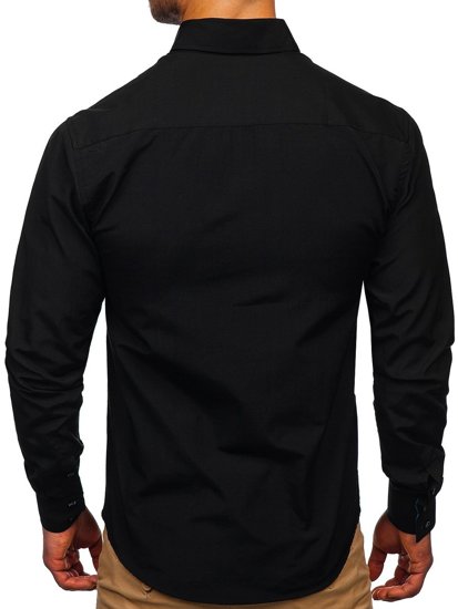 Camisa a manga larga para hombre color negro Bolf 20725