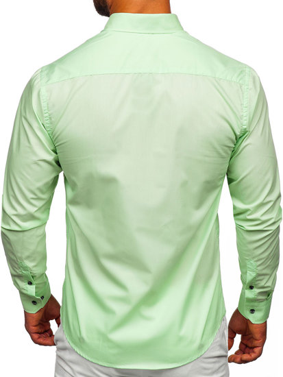 Camisa a manga larga para hombre color verde claro Bolf 20716