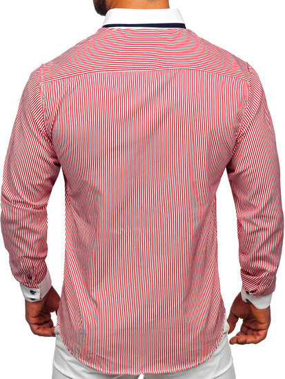 Camisa broker de manga larga para hombre burdeos Bolf 0909