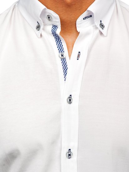 Camisa con manga larga para hombre color blanco Bolf 20717