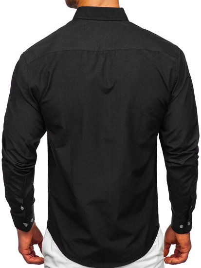 Camisa con manga larga para hombre color negro Bolf 20721