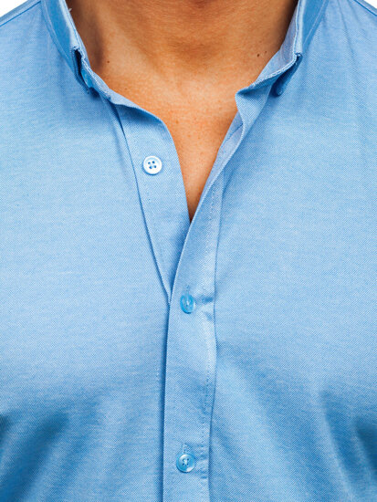 Camisa de manga corta para hombre azul claro Bolf 2005