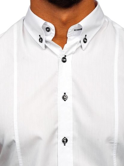 Camisa de manga corta para hombre blanca Bolf 5528