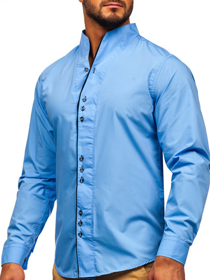 Camisa de manga larga para hombre azul claro Bolf 5720