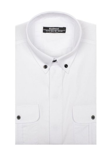 Camisa elegante de manga larga para hombre blanco Bolf 0780