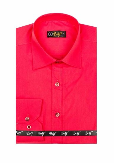 Camisa elegante de manga larga para hombre coral Bolf 1703