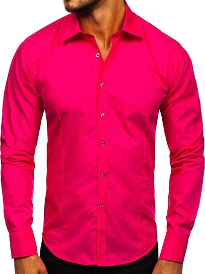 Camisa elegante de manga larga para hombre coral Bolf 1703