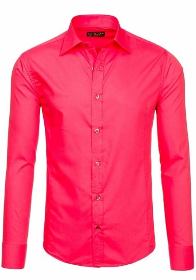 Camisa elegante de manga larga para hombre coral Bolf 1703