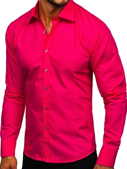 Camisa elegante de manga larga para hombre coral Bolf 1703