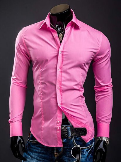 Camisa elegante de manga larga para hombre coral Bolf 1703A