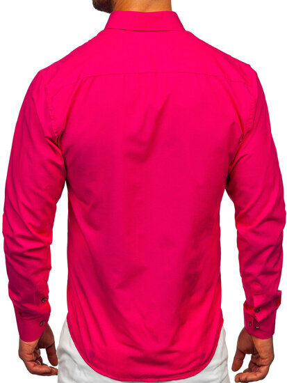 Camisa elegante de manga larga para hombre rosa Bolf 5821-1