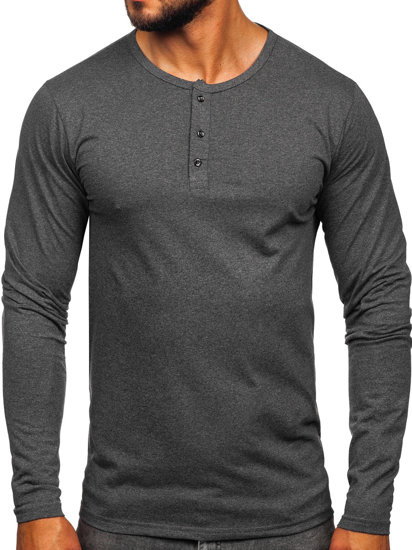 Camiseta a manga larga para hombre color antracita Bolf 1114