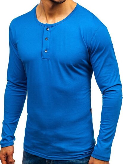 Camiseta a manga larga para hombre color azul Bolf 1114