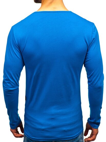 Camiseta a manga larga para hombre color azul Bolf 1114