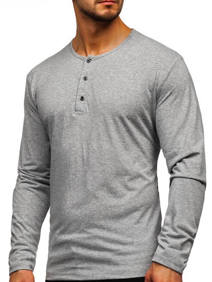 Camiseta a manga larga para hombre color gris Bolf 1114