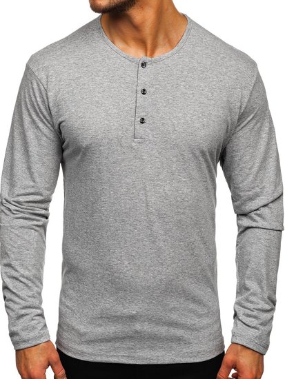 Camiseta a manga larga para hombre color gris Bolf 1114