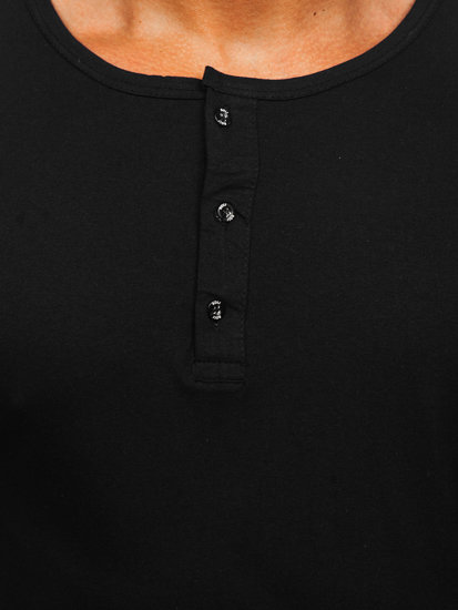 Camiseta a manga larga para hombre color negro Bolf 1114