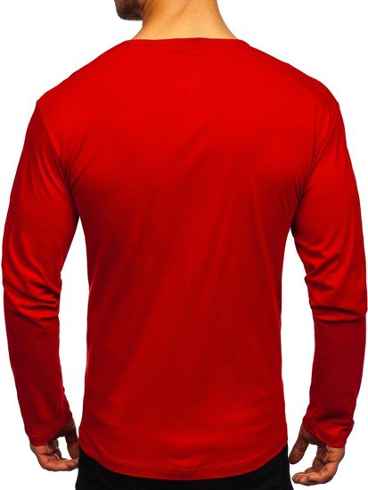 Camiseta a manga larga para hombre color rojo Bolf 1114