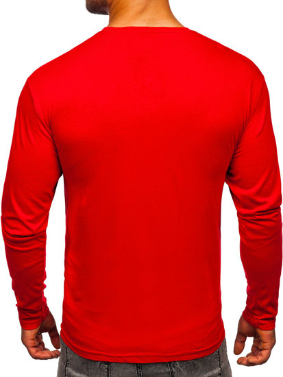 Camiseta a manga larga para hombre color rojo Bolf 1219