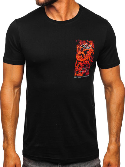 Camiseta algodón con impresión 4F para hombre negro M487