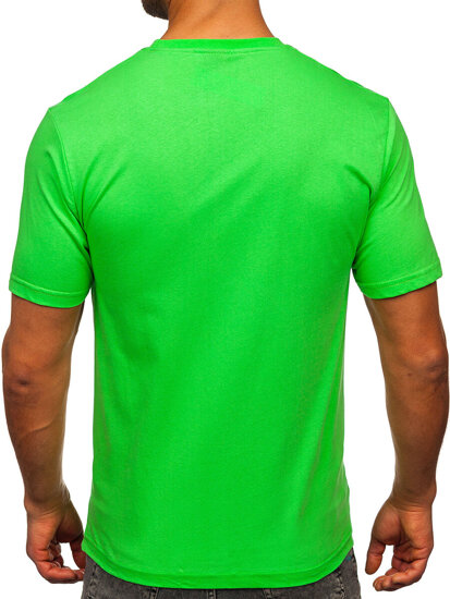 Camiseta algodón de manga corta con impresión para hombre verde claro Bolf 5035