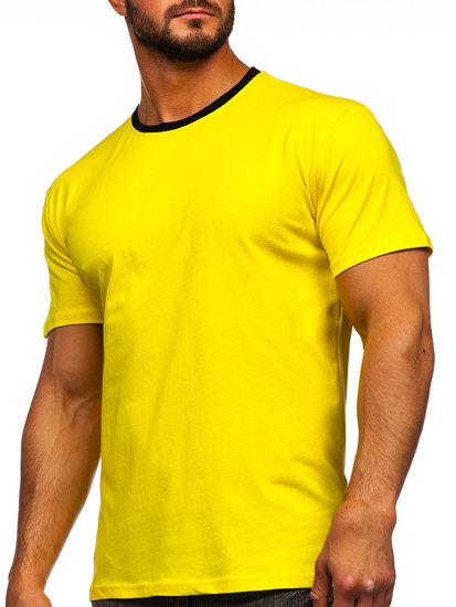 Camiseta algodón de manga corta para hombre amarillo Bolf 0004