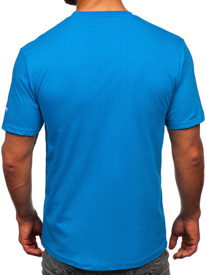 Camiseta algodón de manga corta para hombre azul claro Bolf 14731