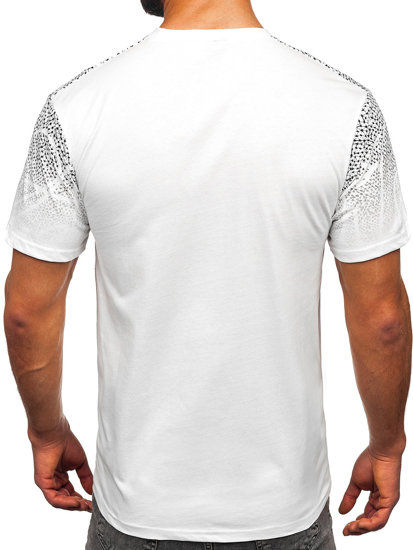 Camiseta algodón de manga corta para hombre blanco Bolf 14710