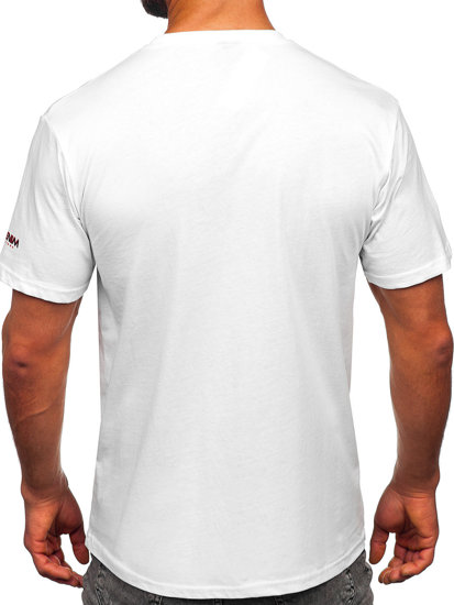 Camiseta algodón de manga corta para hombre blanco Bolf 14731