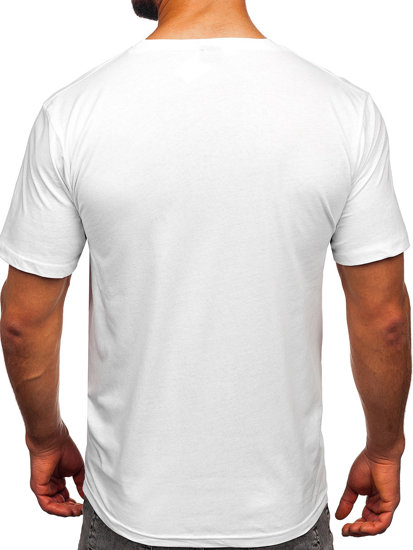 Camiseta algodón de manga corta para hombre blanco Bolf 14748