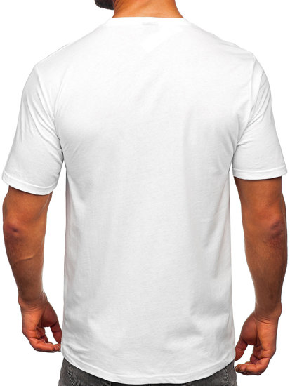 Camiseta algodón de manga corta para hombre blanco Bolf 14769