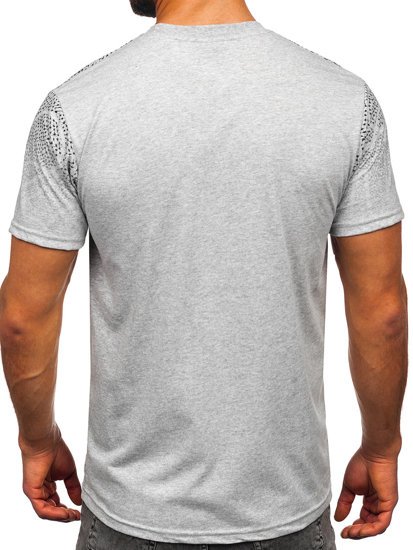 Camiseta algodón de manga corta para hombre gris Bolf 14710