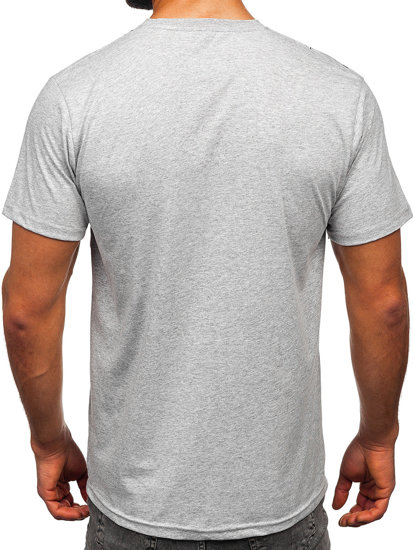 Camiseta algodón de manga corta para hombre gris Bolf 14728