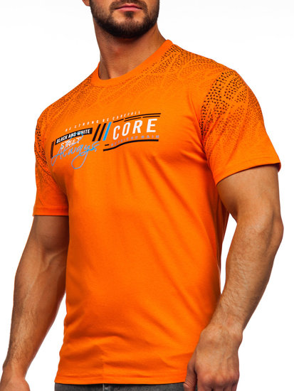 Camiseta algodón de manga corta para hombre naranja Bolf 14710