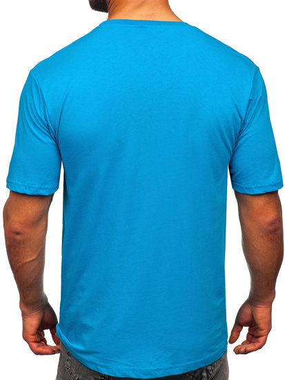 Camiseta algodón de manga corta para hombre turquesa Bolf 14769