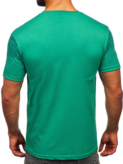 Camiseta algodón de manga corta para hombre verde Bolf 14710