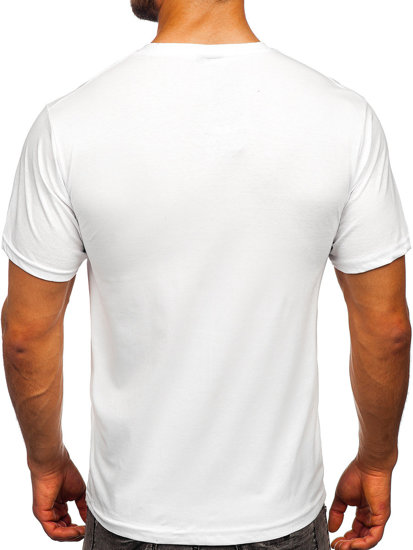 Camiseta algodón sin impresión para hombre blanco Bolf 192397