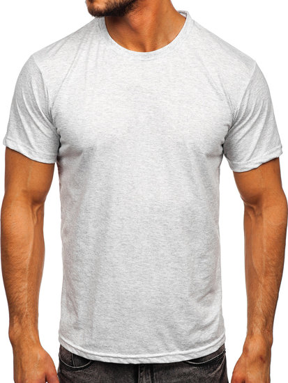 Camiseta algodón sin impresión para hombre gris claro Bolf 192397