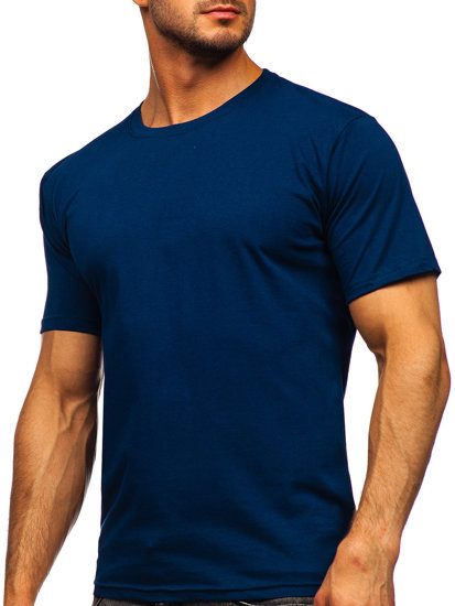 Camiseta algodón sin impresión para hombre indigo Bolf 192397