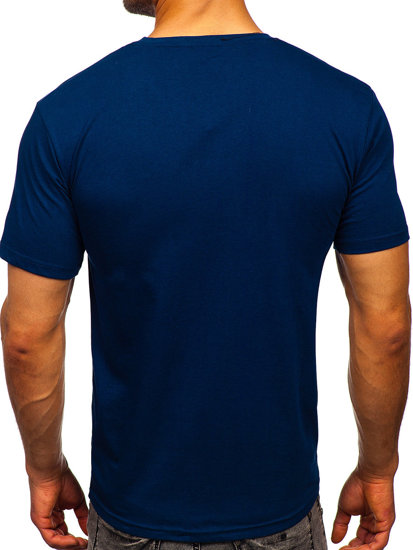 Camiseta algodón sin impresión para hombre indigo Bolf 192397